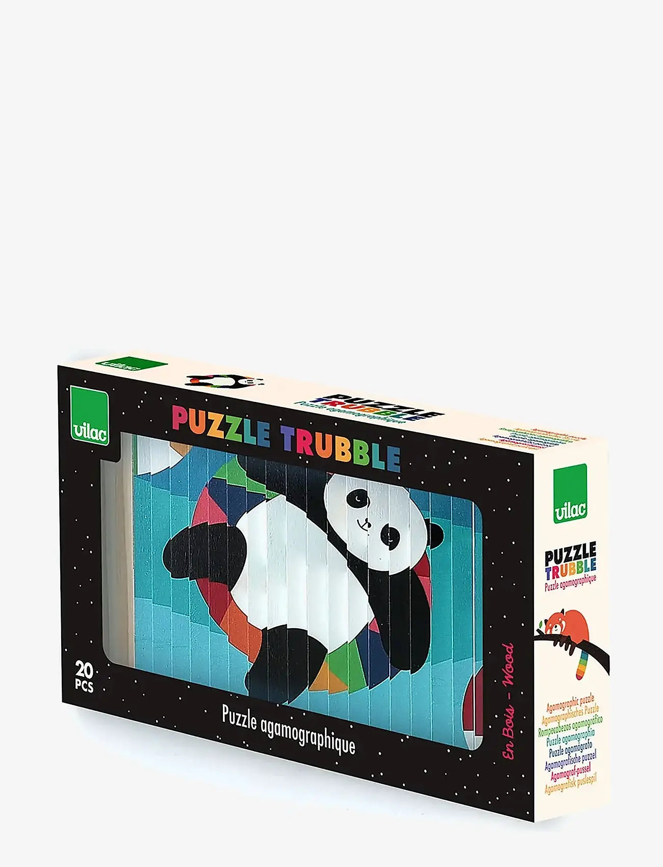 Vilac - Agamographic Puzzle 20 pcs - Animals - puidust pusled - multi - 2