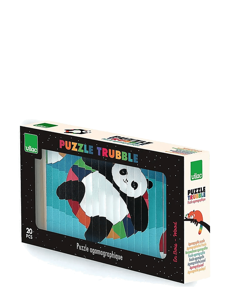 Vilac - Agamographic Puzzle 20 pcs - Animals - puidust pusled - multi - 2