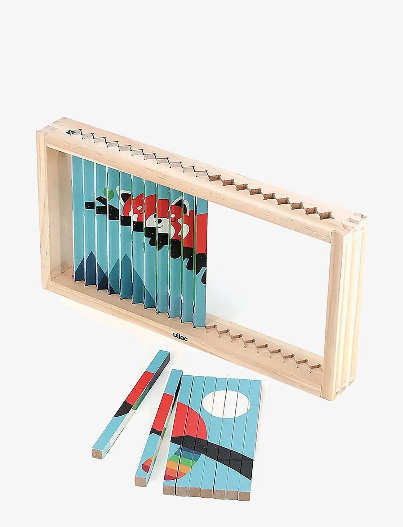 Vilac - Agamographic Puzzle 20 pcs - Animals - puidust pusled - multi - 5