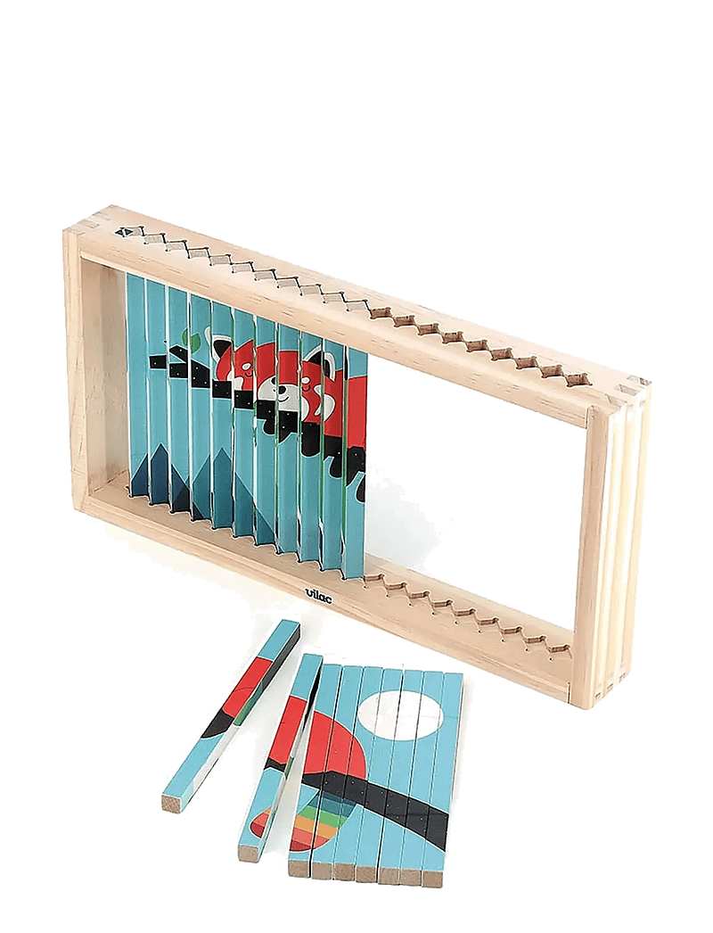 Vilac - Agamographic Puzzle 20 pcs - Animals - puidust pusled - multi - 5