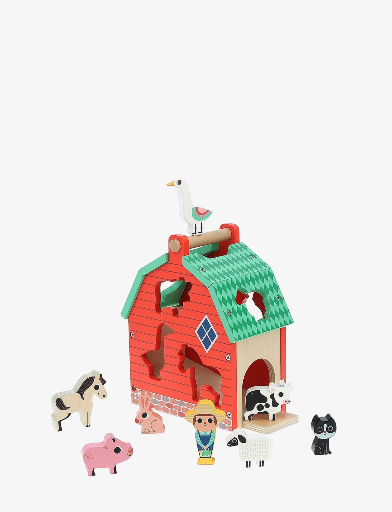Vilac Shape Sorter - My Nice Farm By Ingela P Arrhenius, One Size, Multi/patterned, Legesæt Og Actionfigurer > Træfigurer, Børn