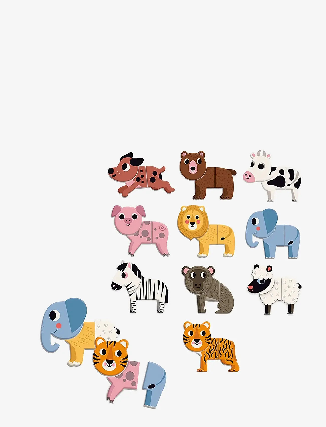 Vilac - Magnets 30 pcs - 10 Funny Animals - holzpuzzle - multi - 1