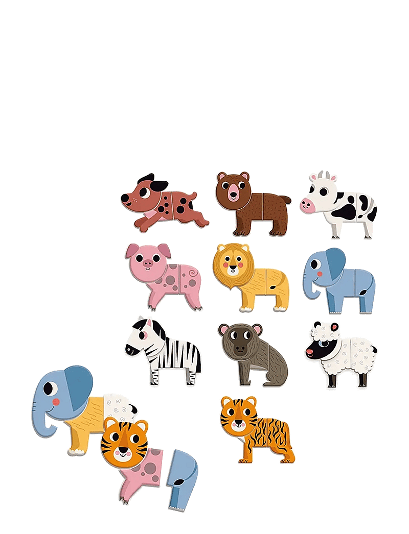 Vilac - Magnets 30 pcs - 10 Funny Animals - holzpuzzle - multi - 1