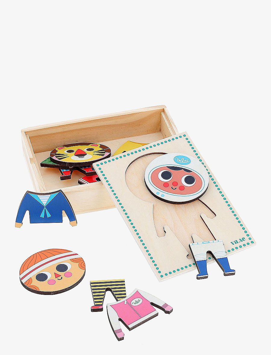 Vilac - Puzzle 6x3 pcs - Moody Jules by Ingela P Arrhenius - puidust figuurid - multi - 1