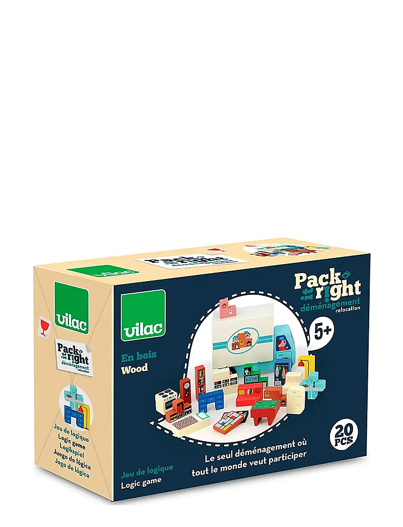 Vilac - Logic Game 19 pcs - Moving Van - torniklotsid - multi - 1