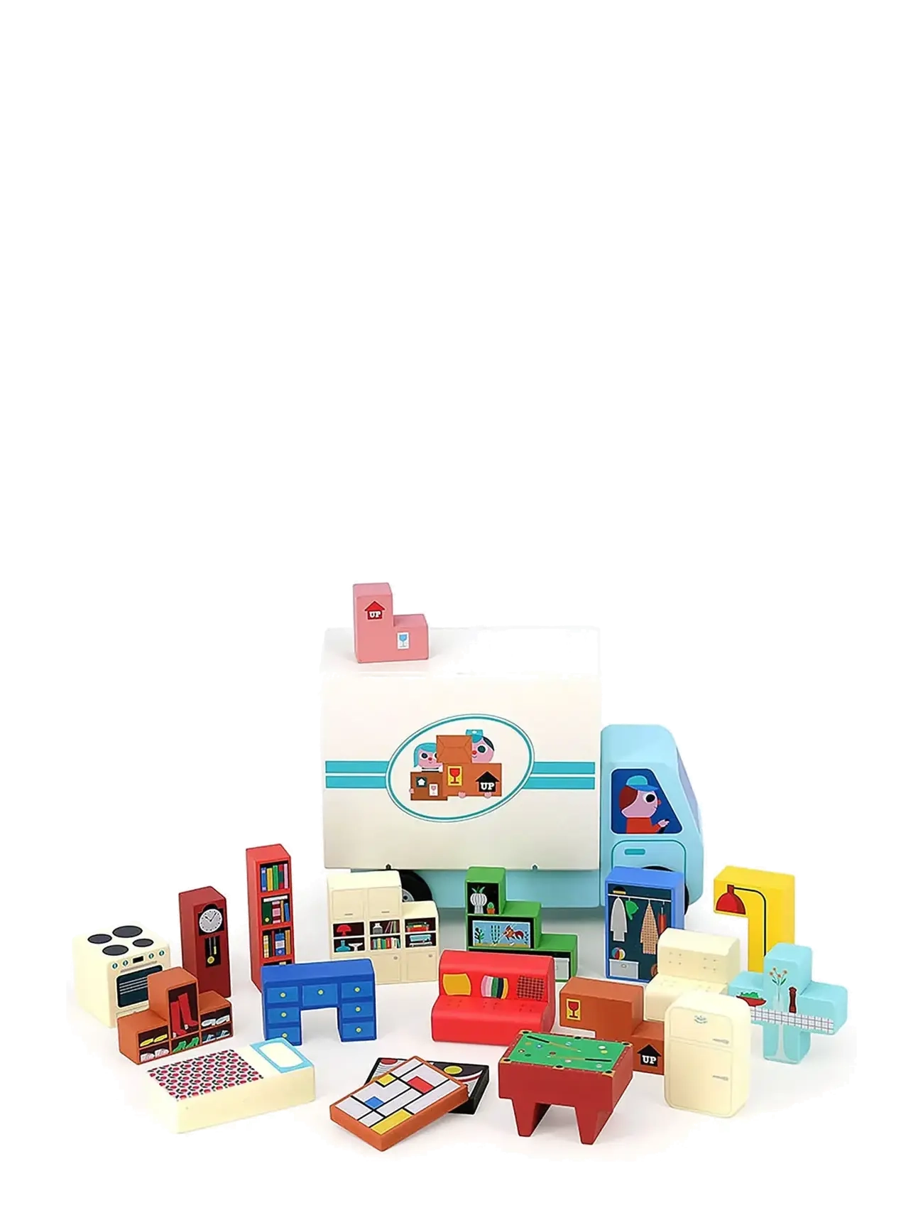 Vilac - Logic Game 19 pcs - Moving Van - klucīšu kraušana - multi - 2