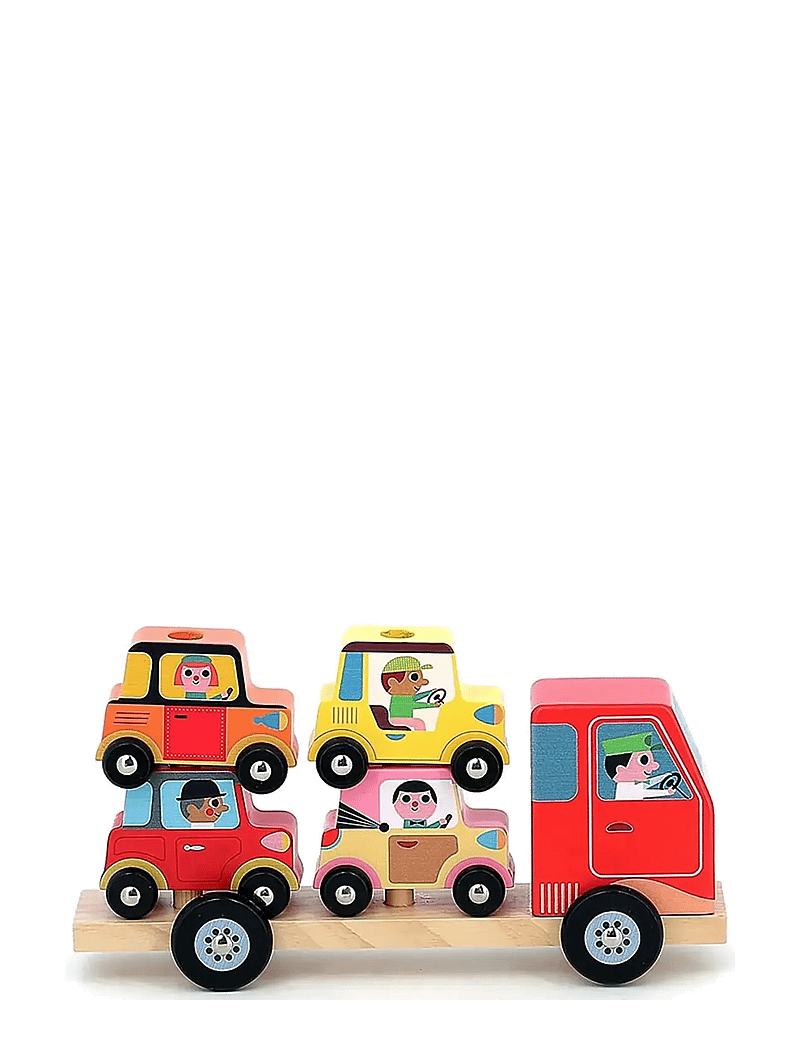 Vilac - Truck with Trailer and Stacking Cars - torniklotsid - multi - 1