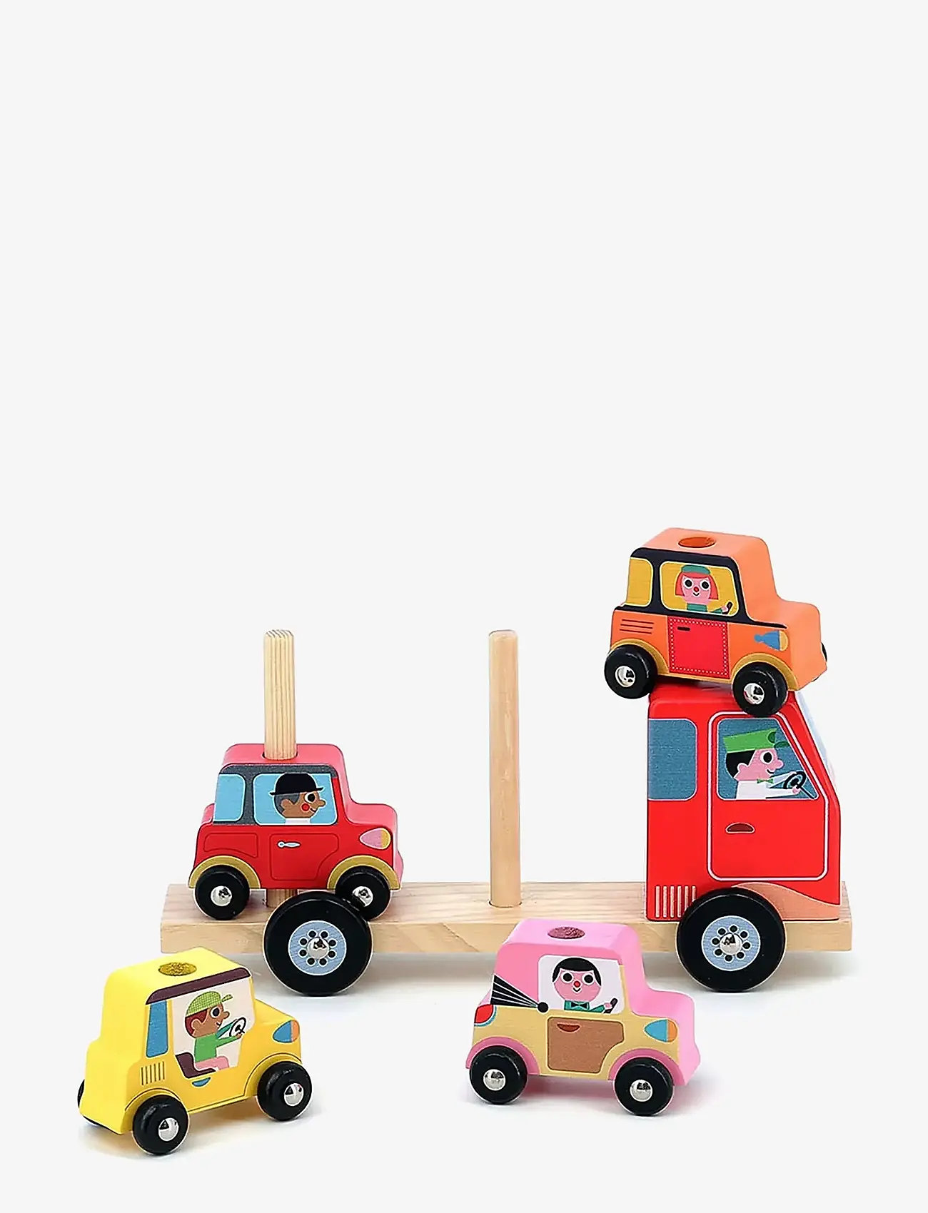 Vilac - Truck with Trailer and Stacking Cars - torniklotsid - multi - 2