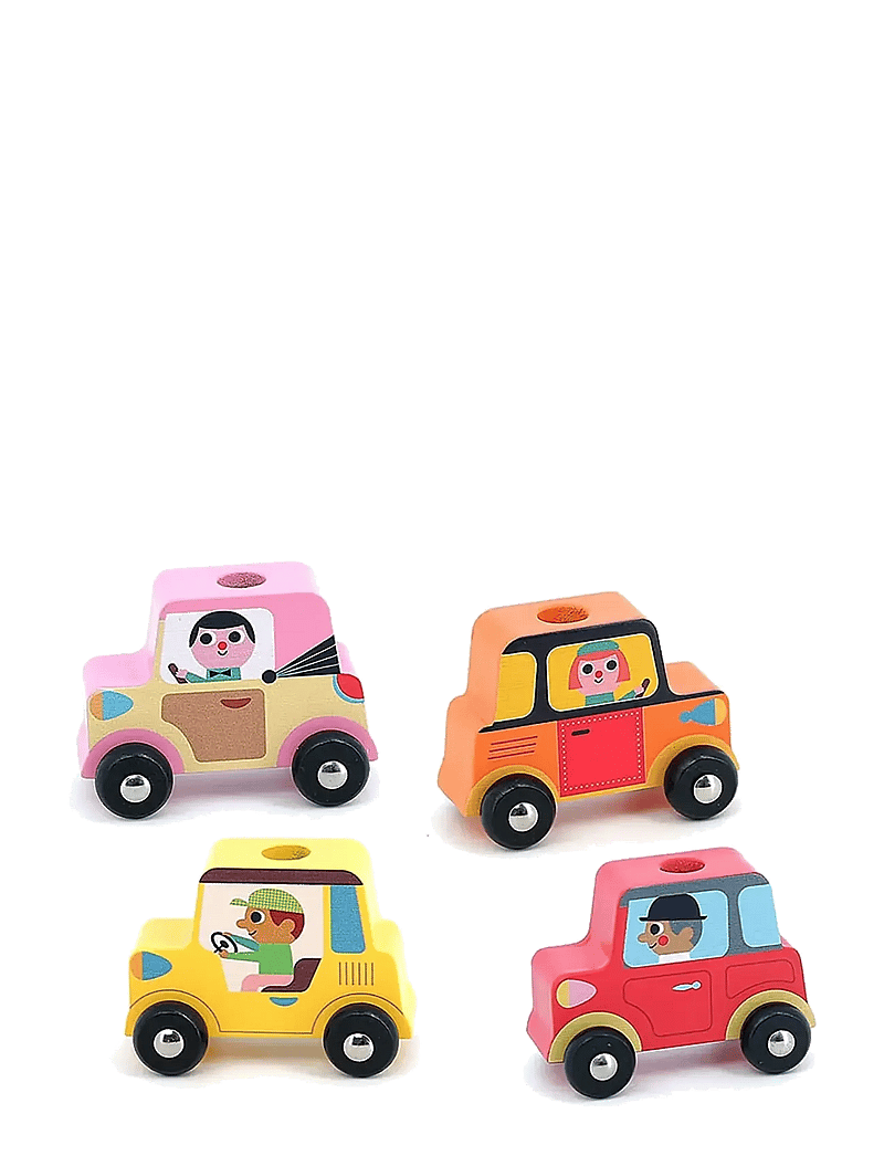 Vilac - Truck with Trailer and Stacking Cars - torniklotsid - multi - 3