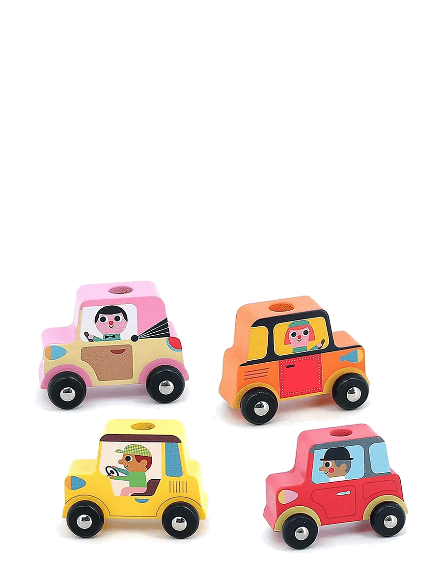 Vilac - Truck with Trailer and Stacking Cars - torniklotsid - multi - 3