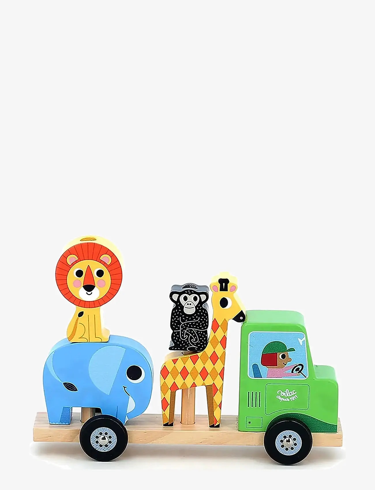 Vilac - Tractor with Trailer and Stacking Animals - stackable blocks - multi - 0