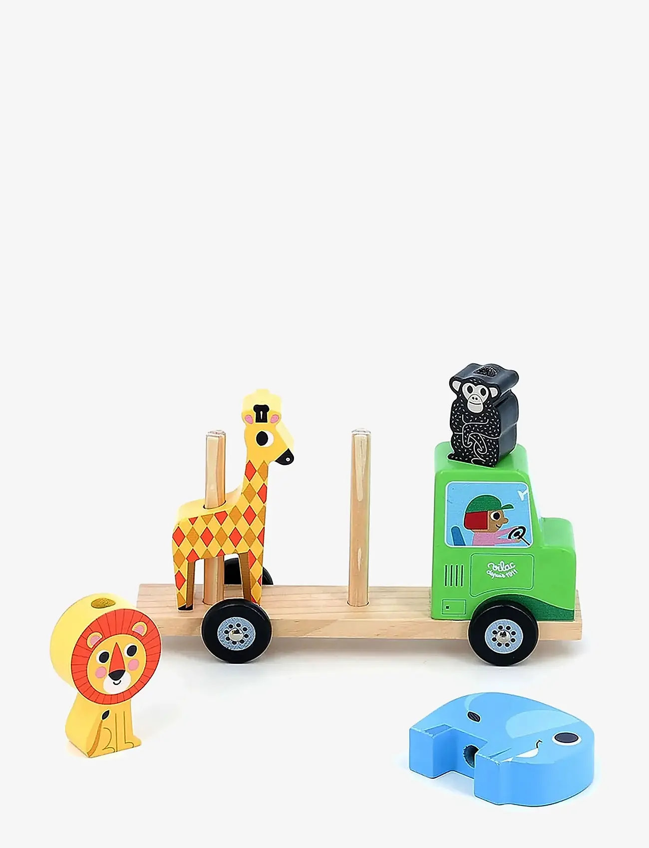 Vilac - Tractor with Trailer and Stacking Animals - stackable blocks - multi - 1