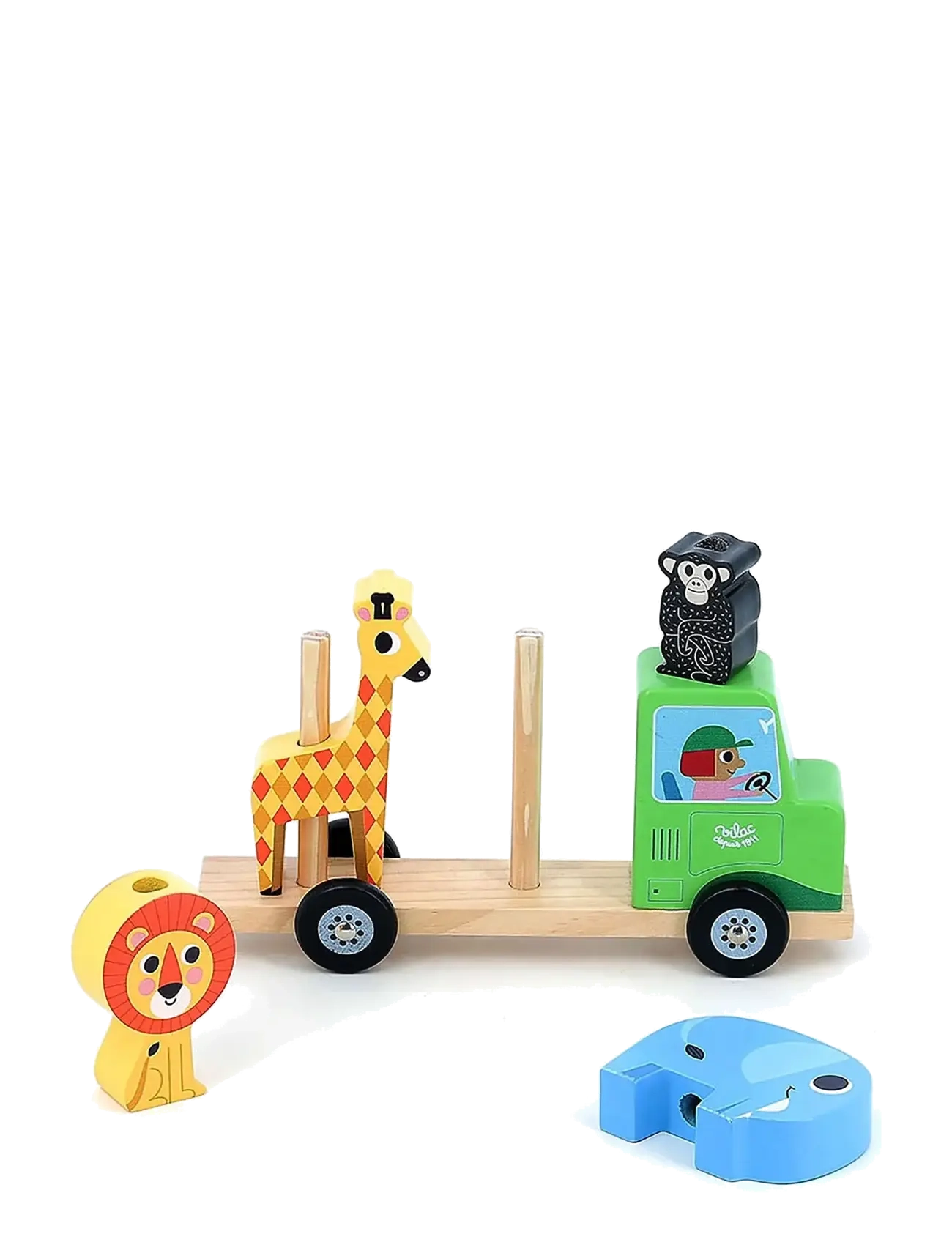 Vilac - Tractor with Trailer and Stacking Animals - stapelbara klossar - multi - 1