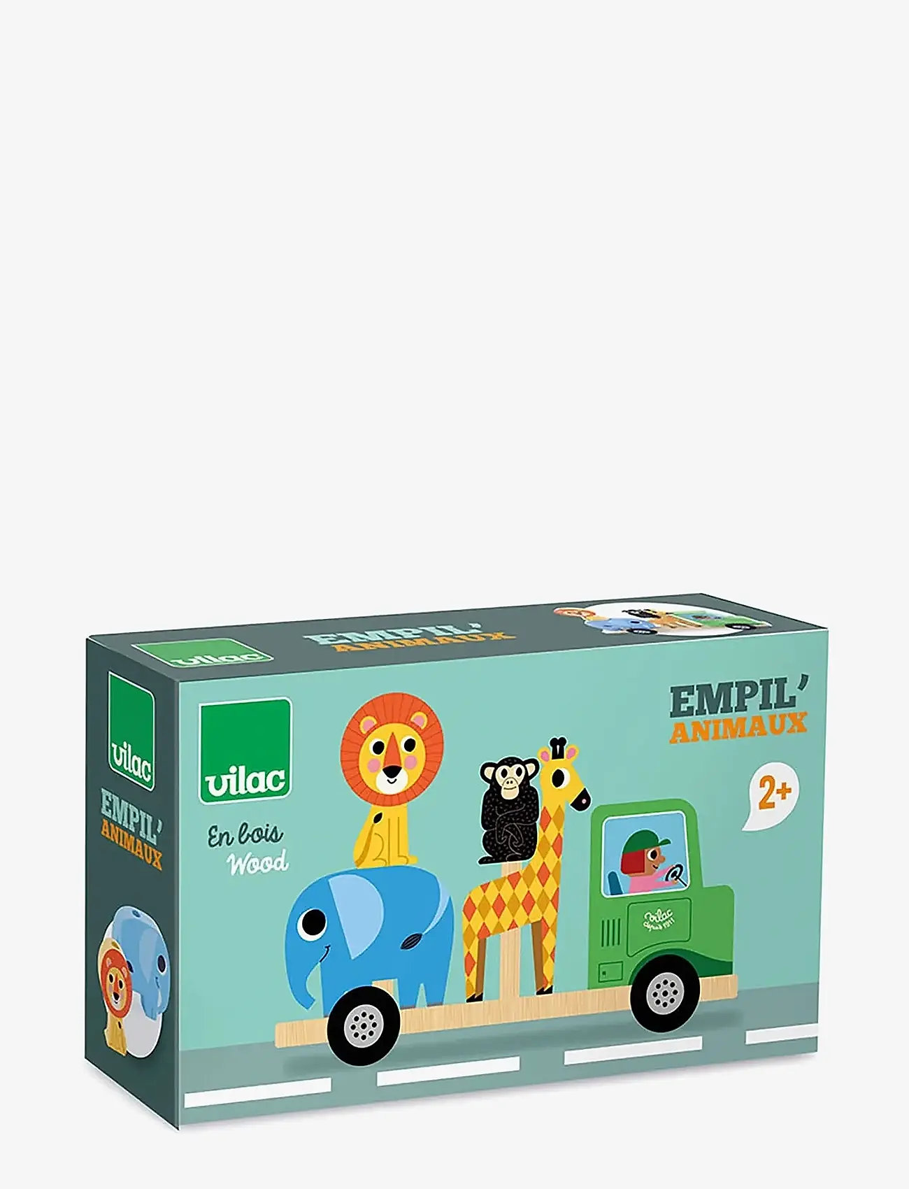 Vilac - Tractor with Trailer and Stacking Animals - stackable blocks - multi - 2