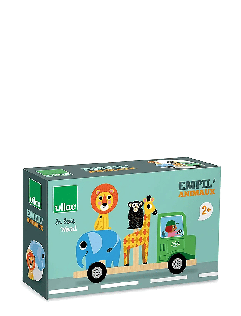 Vilac - Tractor with Trailer and Stacking Animals - torniklotsid - multi - 2