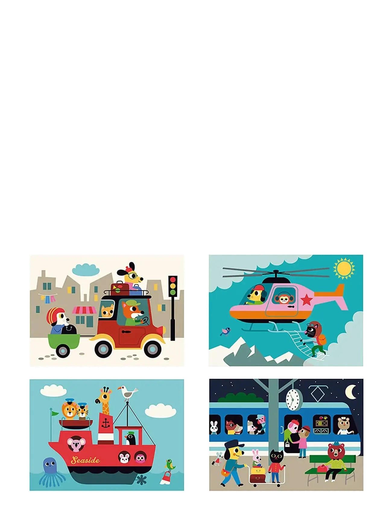 Vilac Agamographic Puzzle 20 pcs - Transport - Pusled - MULTI / multi