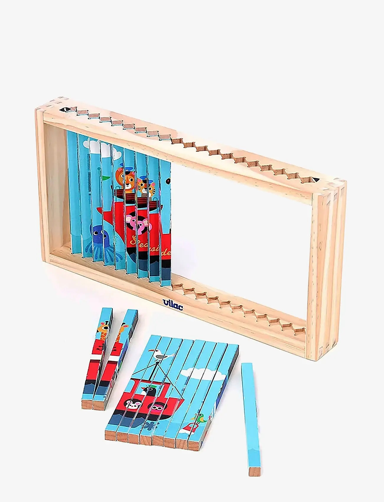 Vilac - Agamographic Puzzle 20 pcs - Transport - puidust pusled - multi - 3