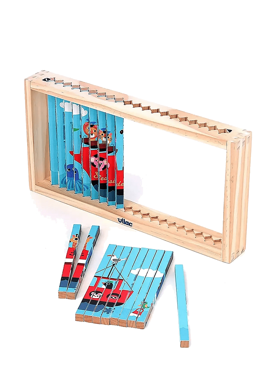 Vilac - Agamographic Puzzle 20 pcs - Transport - holzpuzzle - multi - 3