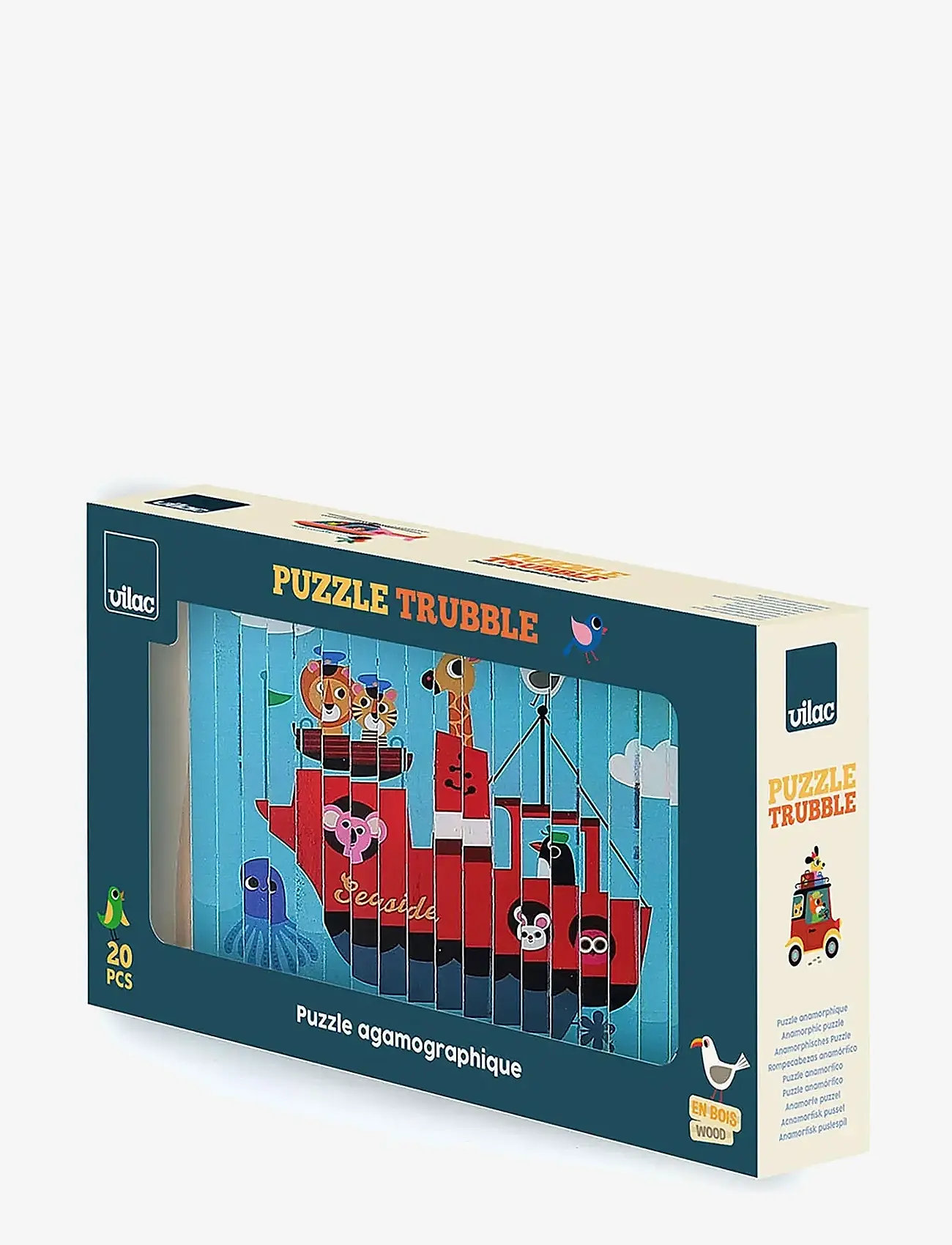 Vilac - Agamographic Puzzle 20 pcs - Transport - puidust pusled - multi - 5