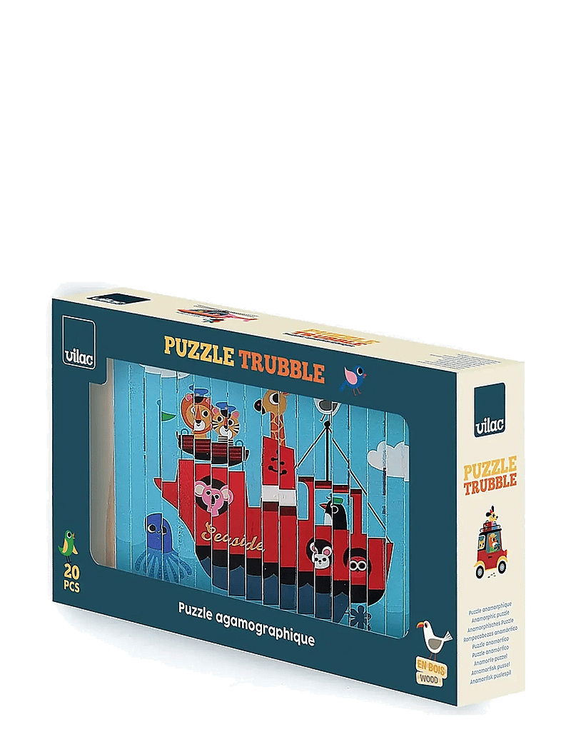 Vilac - Agamographic Puzzle 20 pcs - Transport - puidust pusled - multi - 5