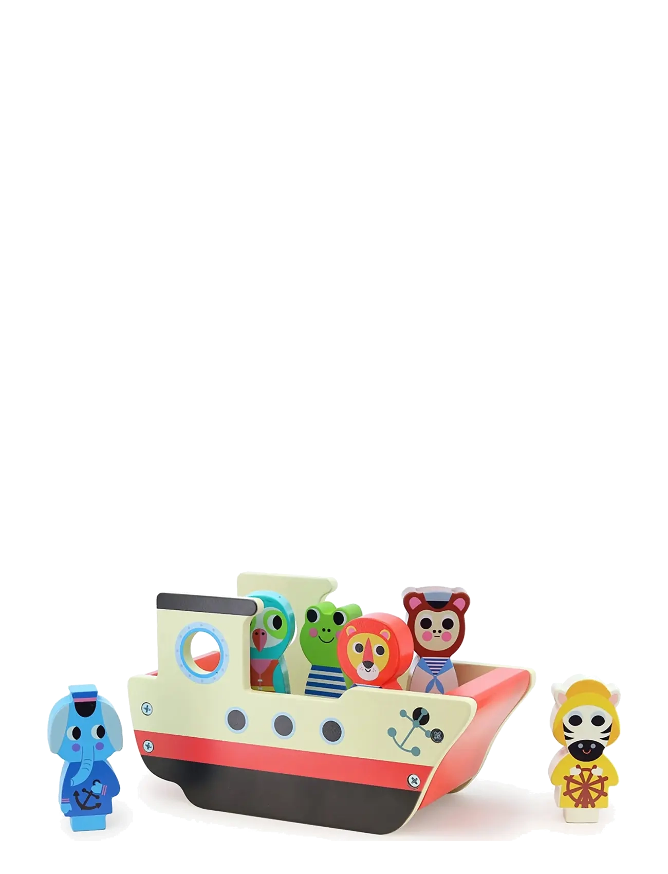 Vilac Sound Boat with 6 Animal Figures - Medinės figūrėlės - MULTI / multi