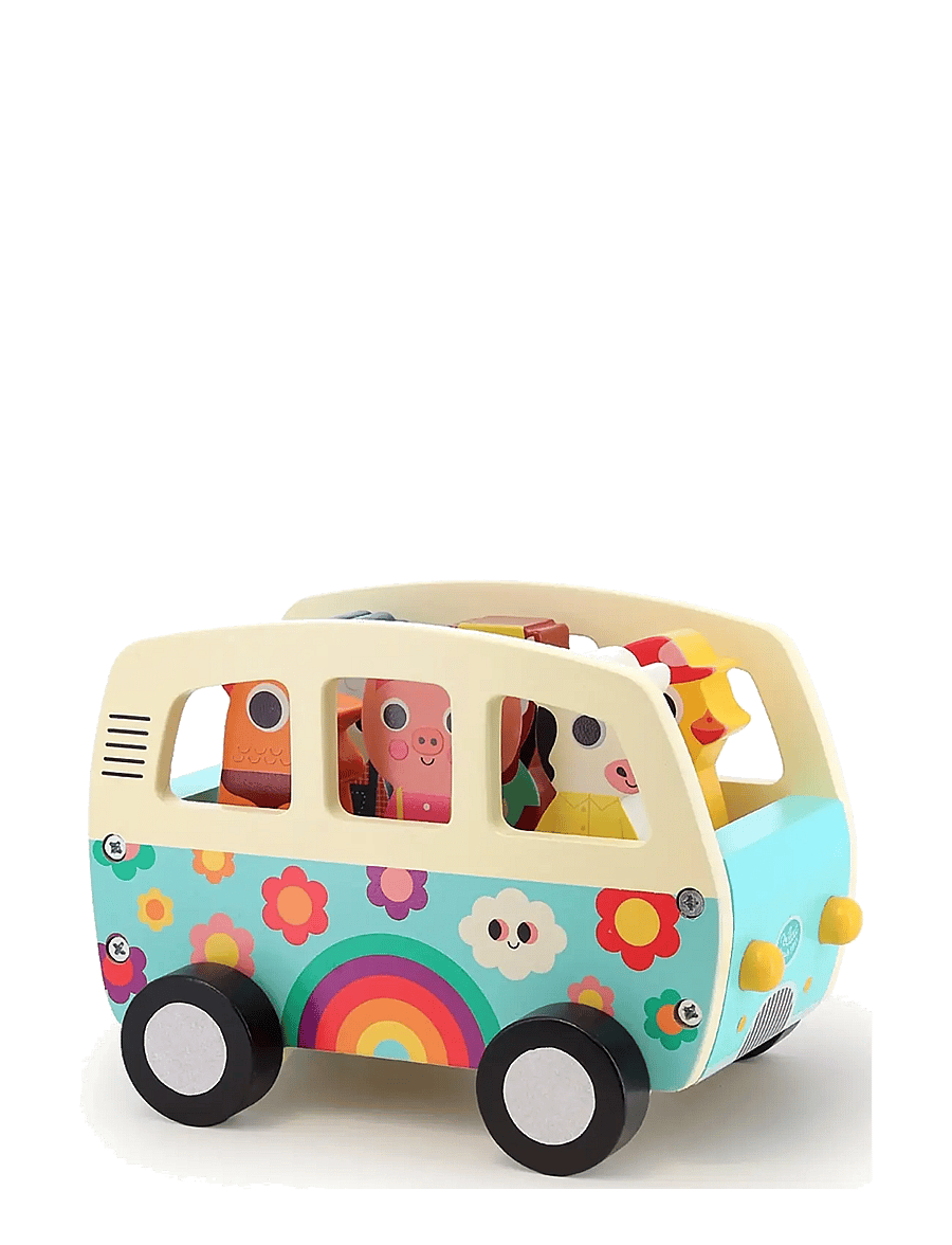Vilac - Sound Van with 6 Animal Figures - mint - 1