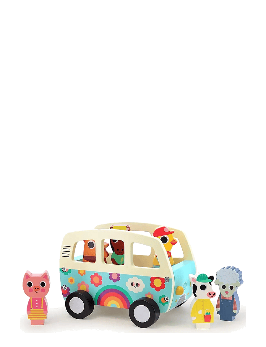 Vilac - Sound Van with 6 Animal Figures - mint - 2