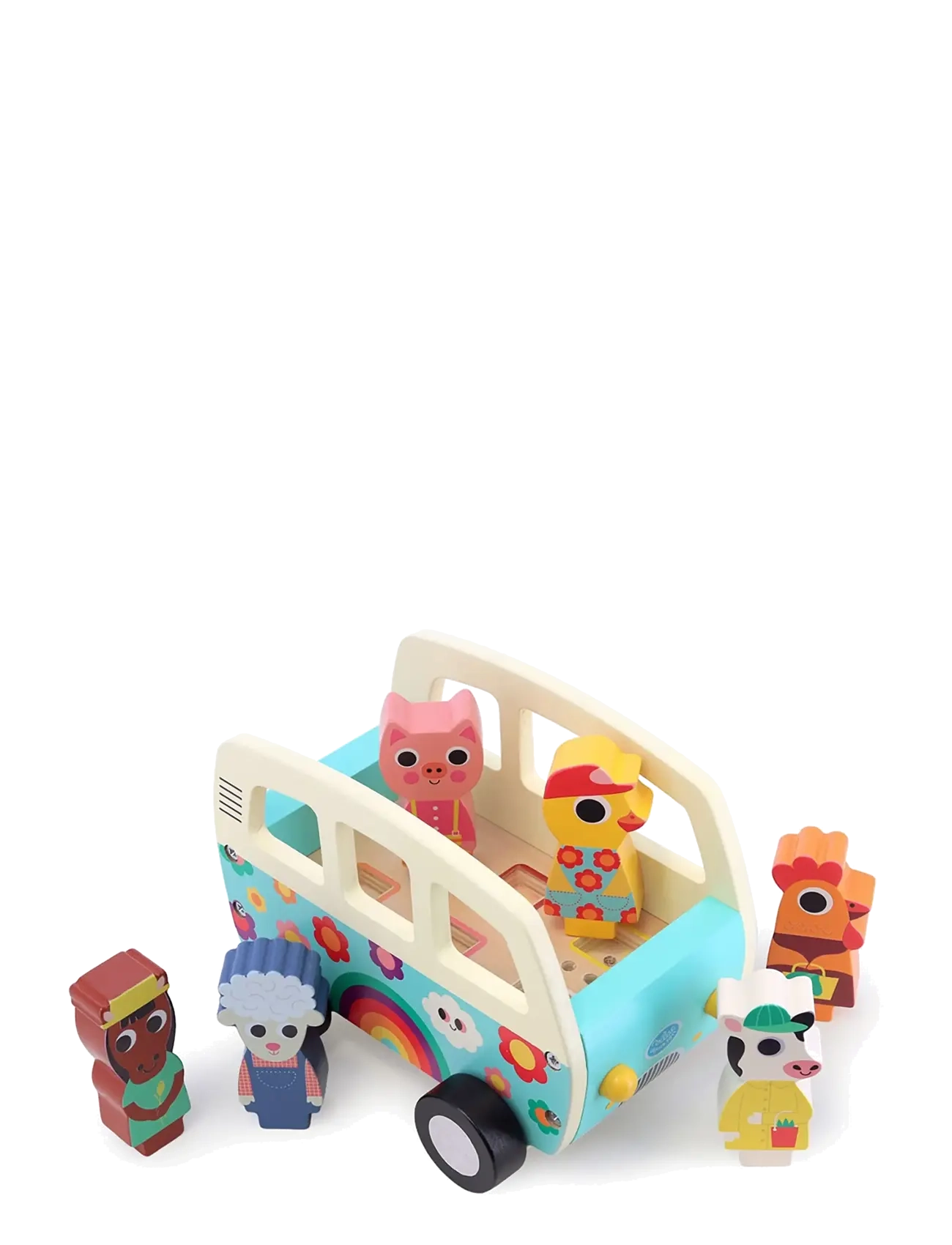 Vilac - Sound Van with 6 Animal Figures - mint - 3