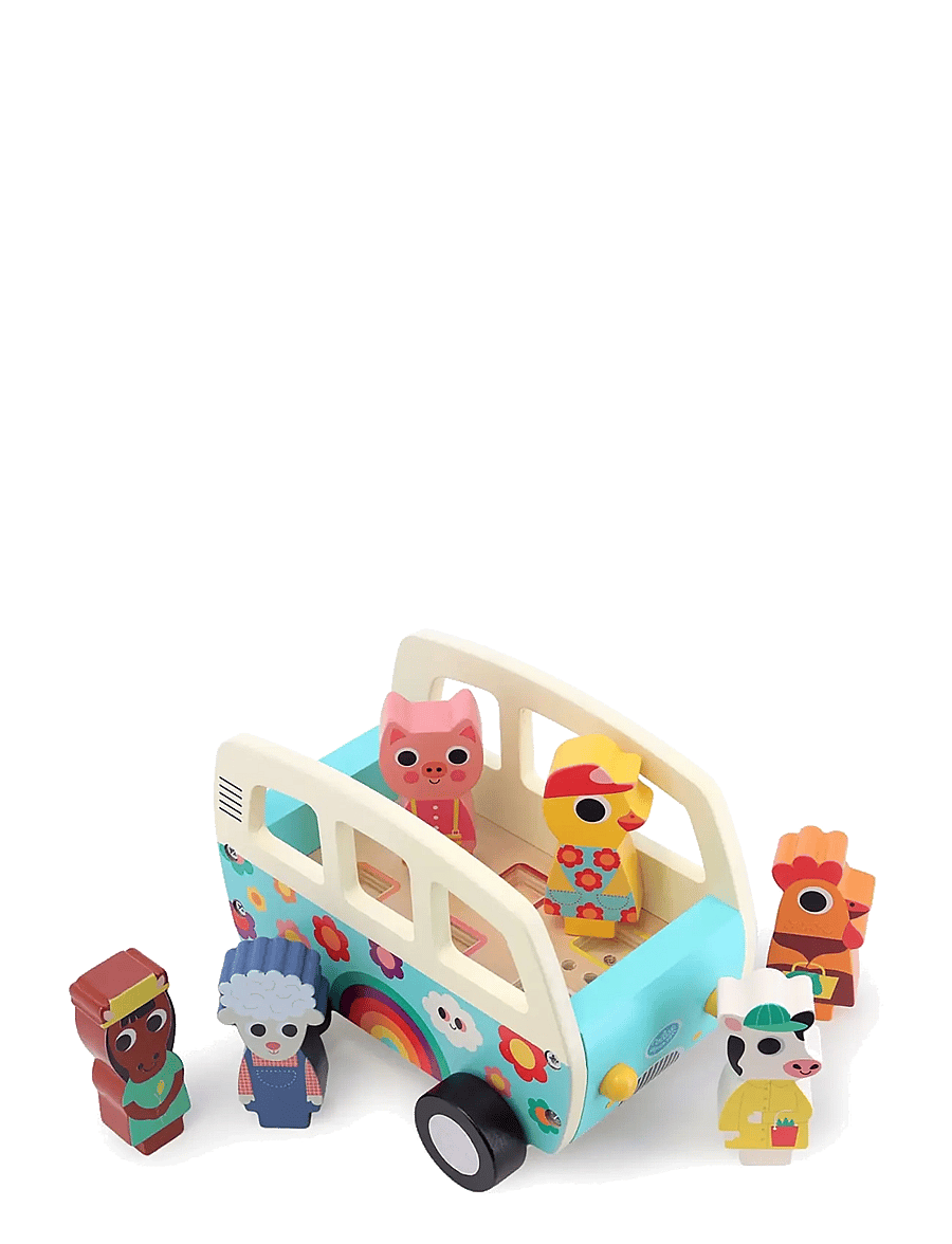 Vilac - Sound Van with 6 Animal Figures - mint - 3