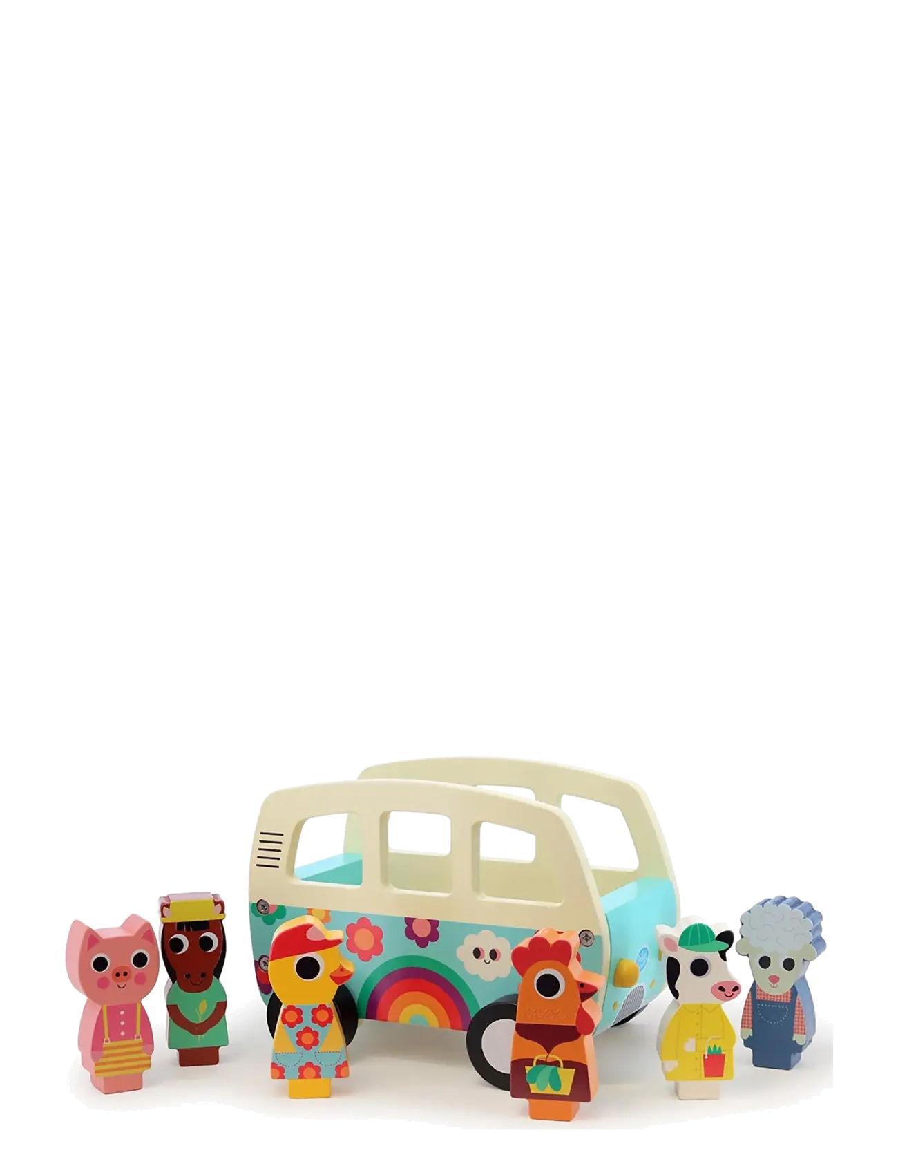 Vilac - Sound Van with 6 Animal Figures - mint - 4
