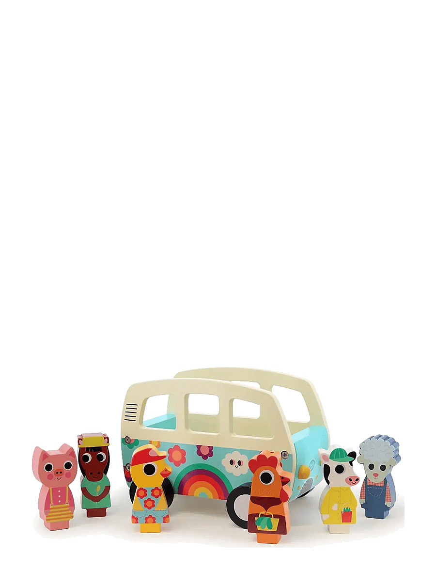 Vilac - Sound Van with 6 Animal Figures - mint - 4