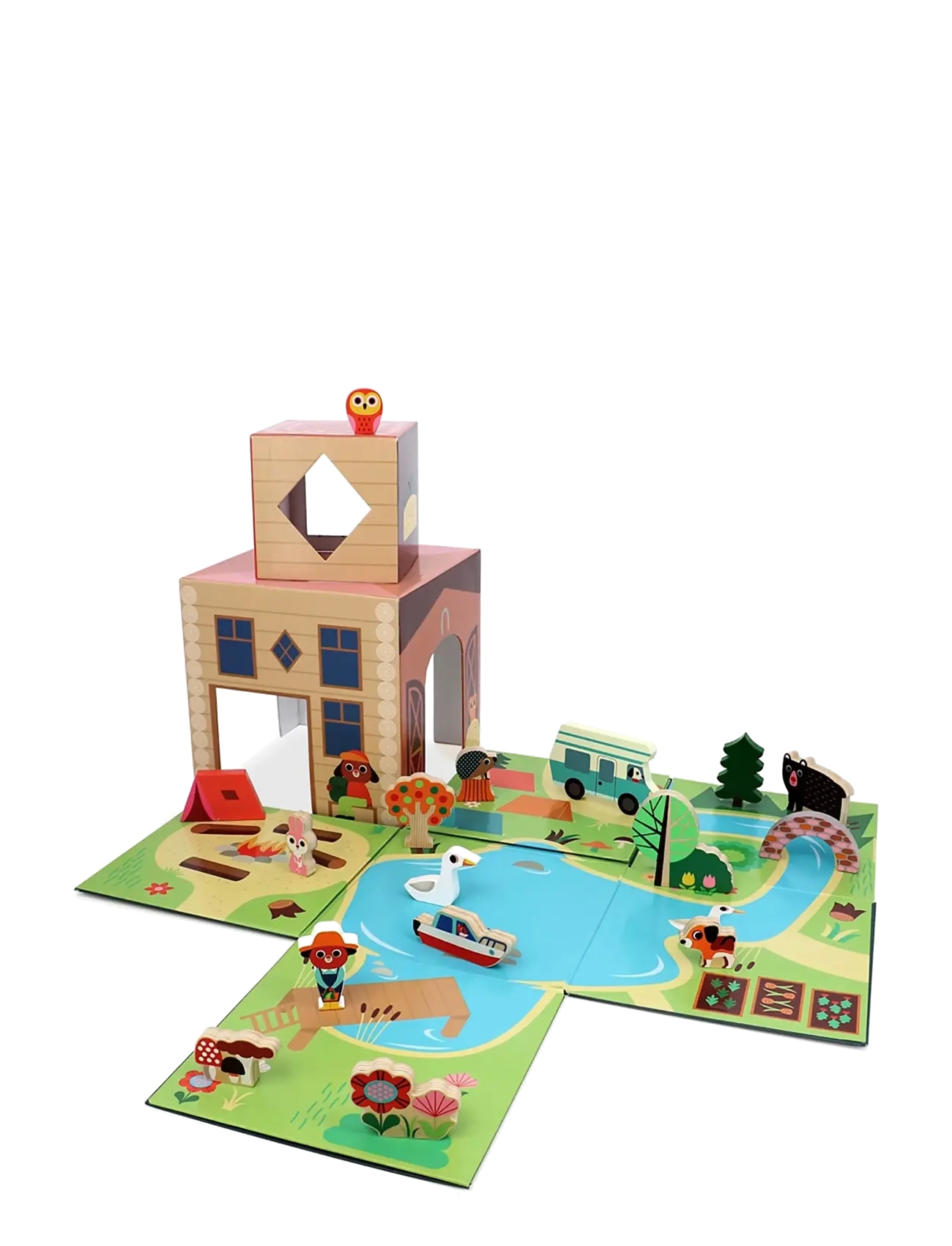 Vilac Fold-out Playset - Countryside - Uus - MULTI / multi