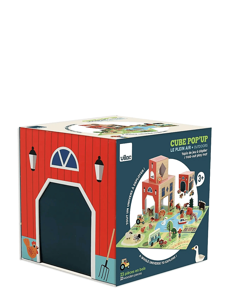 Vilac - Fold-out Playset - Countryside - mängukomplektid - multi - 5