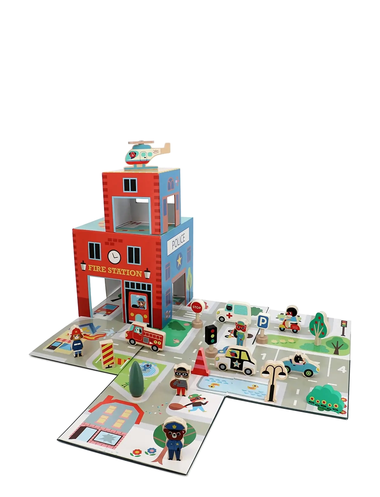 Vilac Fold-out Playset - Rescue Services - Uus - MULTI / multi