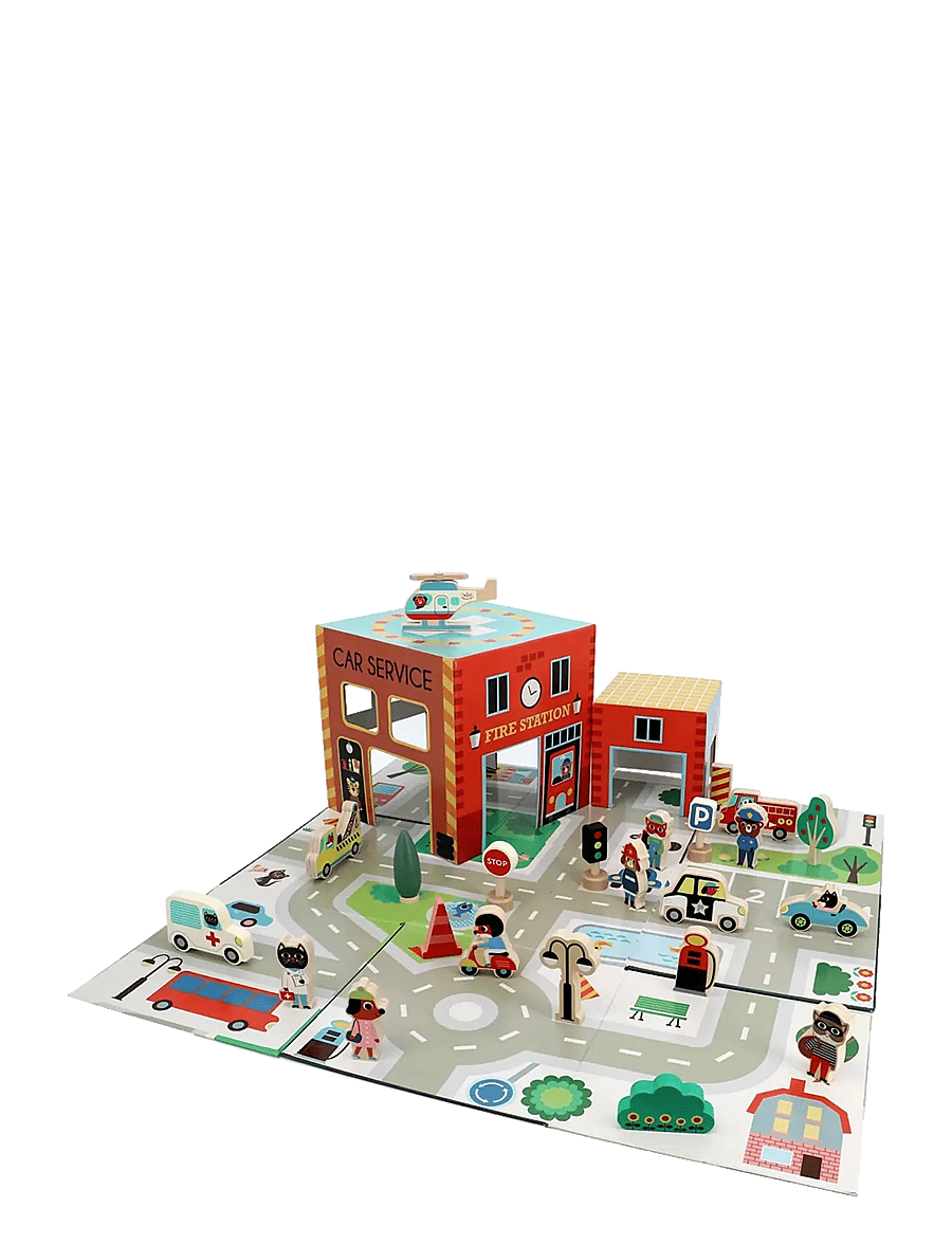 Vilac - Fold-out Playset - Rescue Services - mängukomplektid - multi - 2