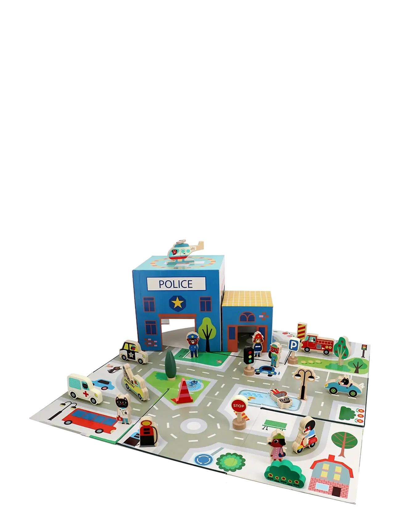 Vilac - Fold-out Playset - Rescue Services - mängukomplektid - multi - 4