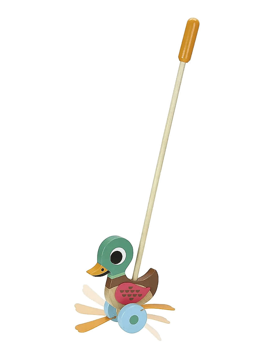 Vilac - Duck push toy - ziehspielzeug - green - 0