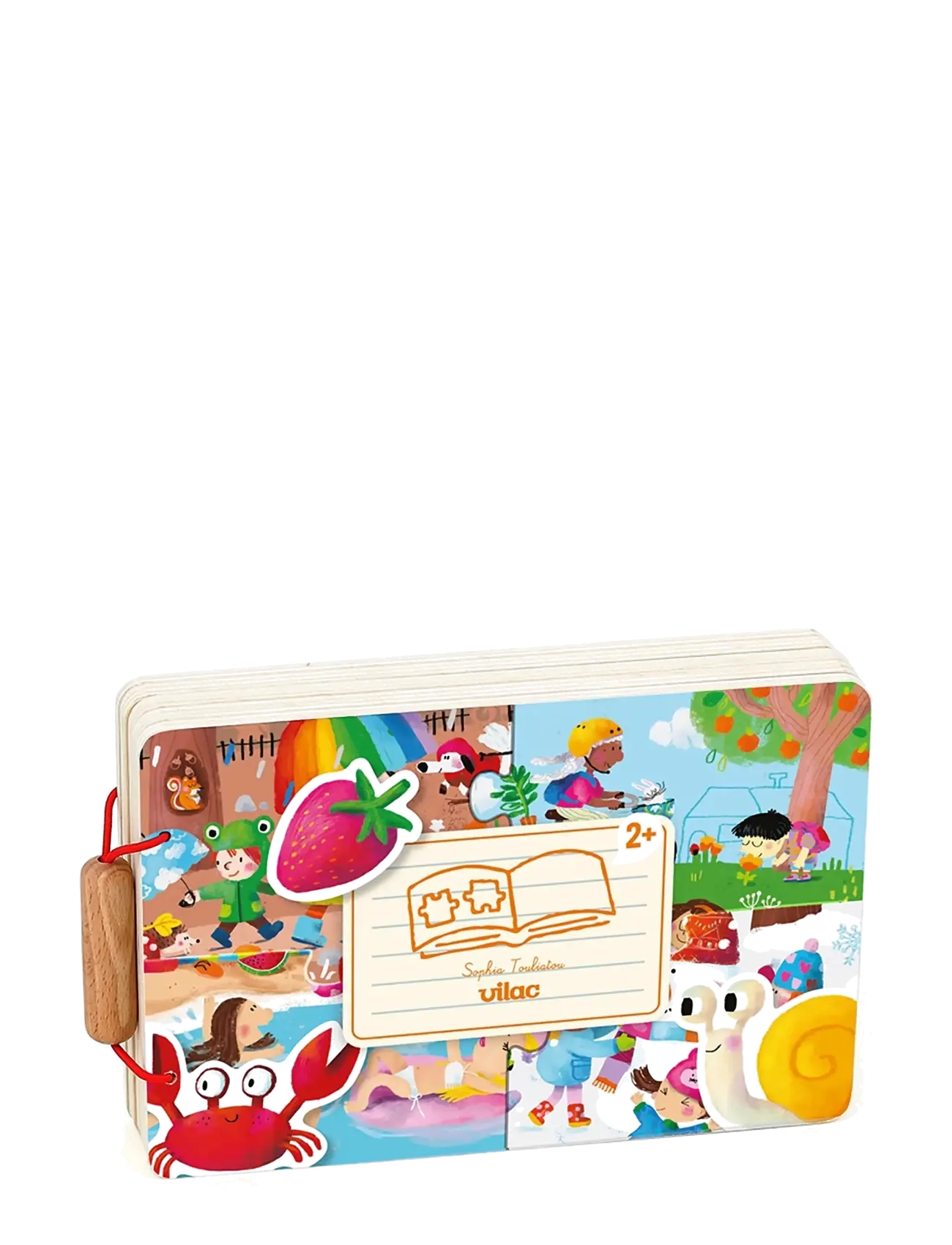 Vilac Puzzles Book 52 Pcs The 4 Seasons, One Size, Puzzles, Beige - Wooden Kinder