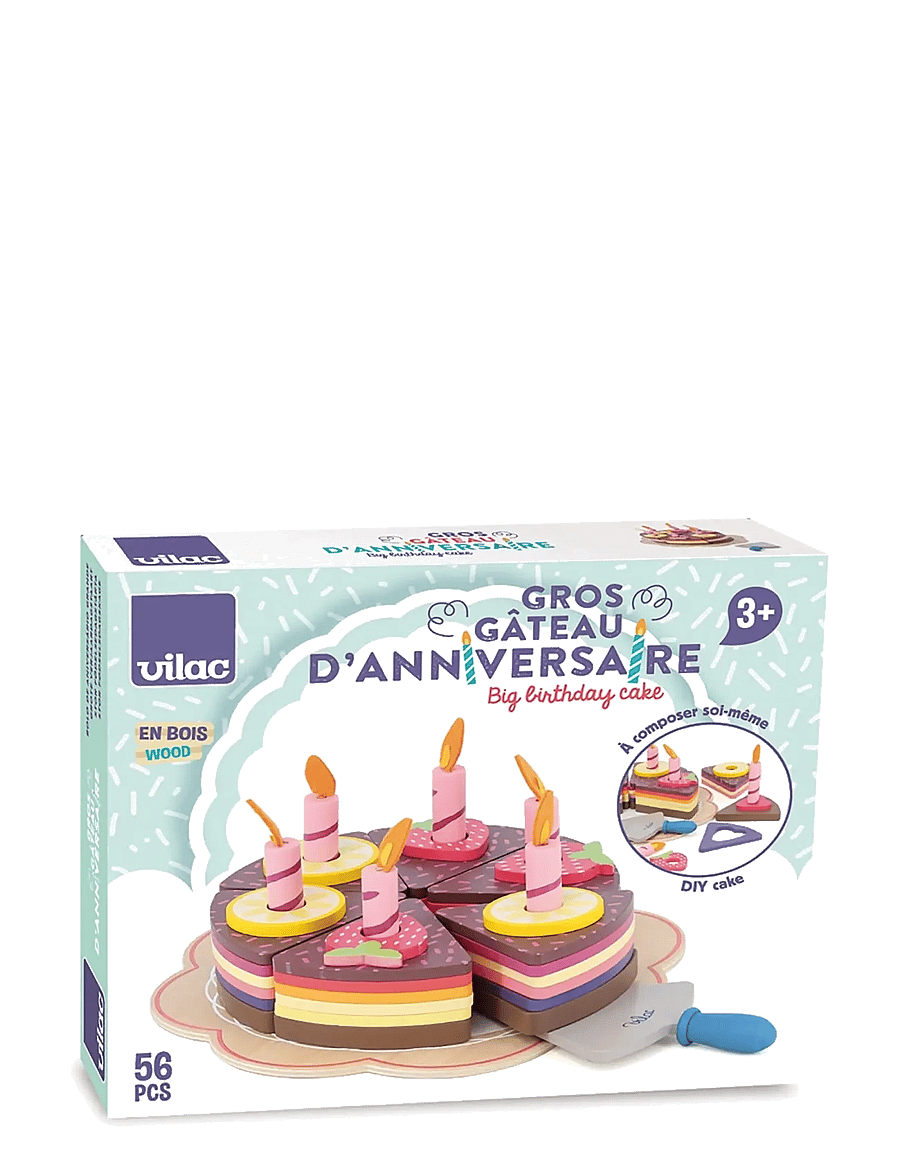 Vilac - Big Birthday Cake - spielzeuglebensmittel & -torten - multi - 4