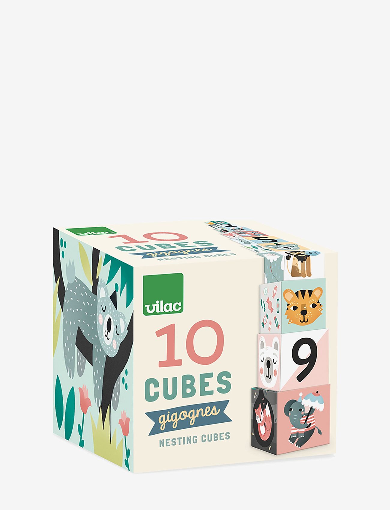 Vilac - Nesting Cubes by Michelle Carlslund - stapelbare blokk - multi - 2