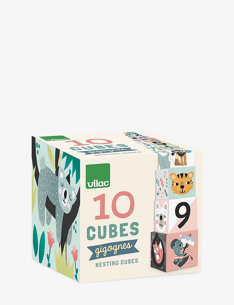 Vilac - Nesting Cubes by Michelle Carlslund - torniklotsid - multi - 2