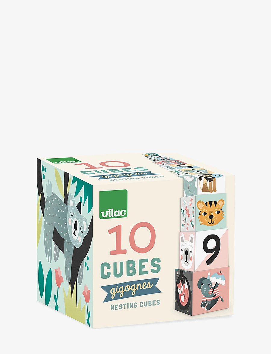 Vilac - Nesting Cubes by Michelle Carlslund - torniklotsid - multi - 2