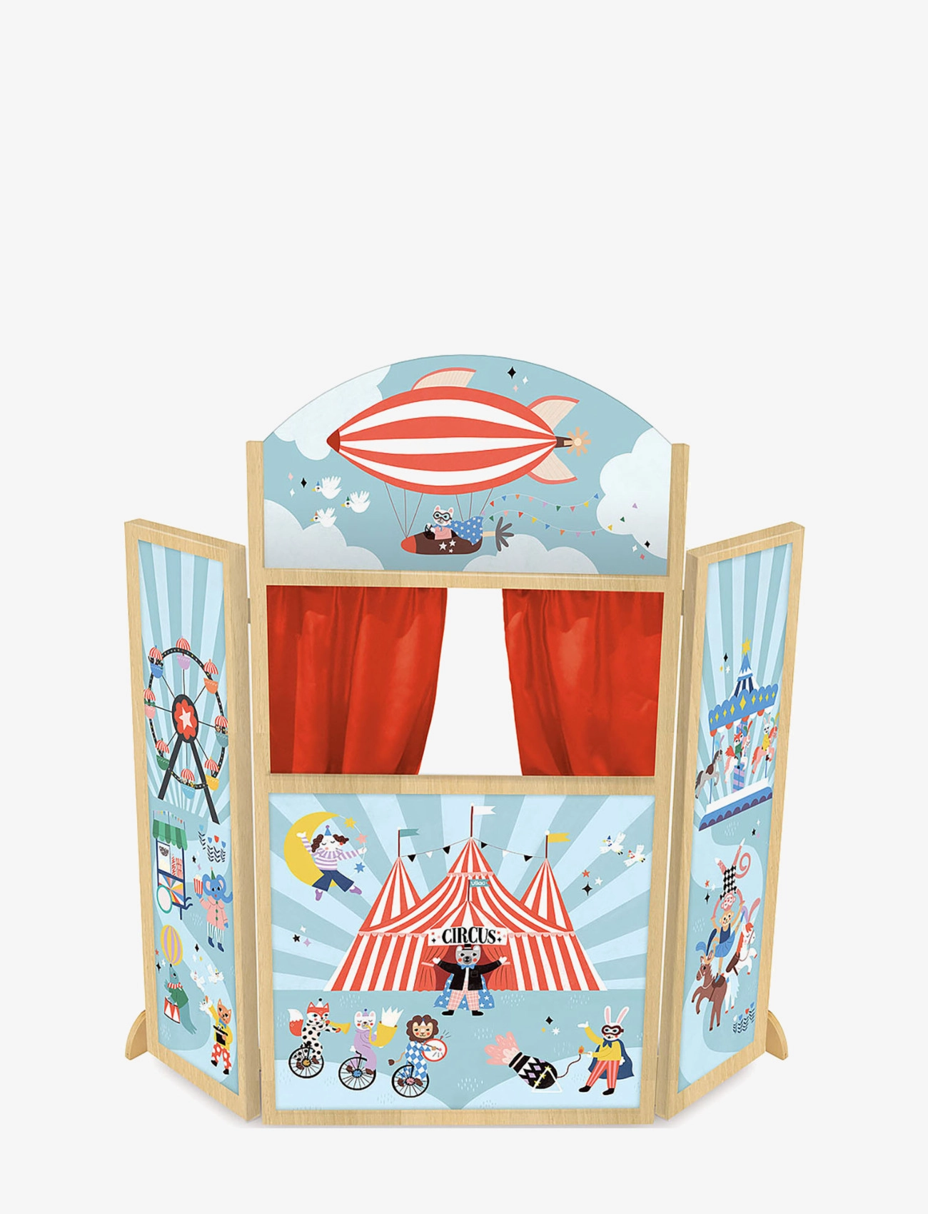 Vilac Puppet Theatre - Circus By Michelle Carlslund, One Size, Multi/patterned, Rollespil > Markedsboder Og Tilbehør Til Legetøj, Børn