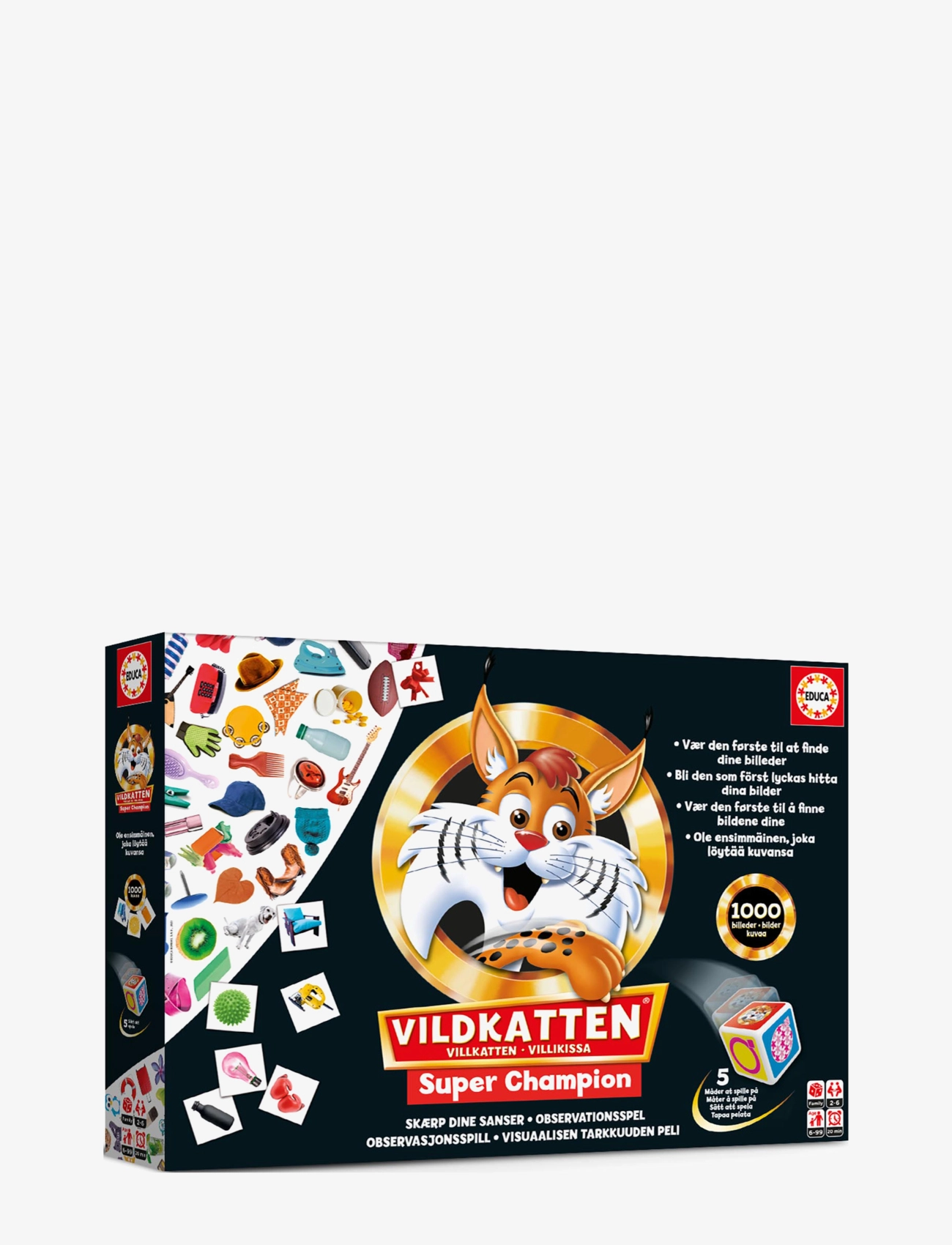 Vildkatten Vildkatten Super Champion 1000, One Size, Multi/patterned, Spil > Brætspil, Børn