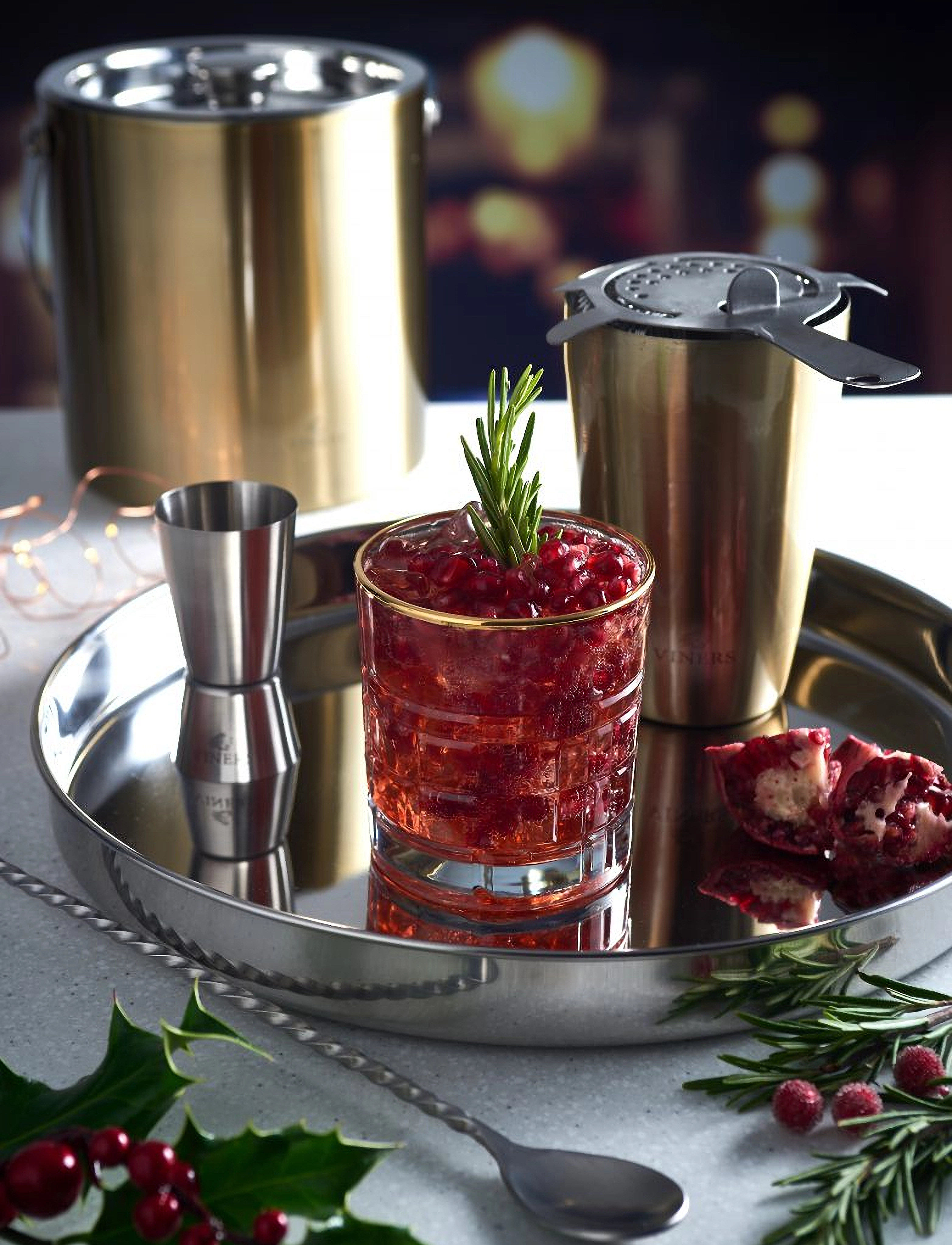 Viners Vin Barware Cocktail Shaker Gold, 500 ml, Gold, Tilbehør Til Drinks Og Barer > Shakere Og Cocktailredskaber, Unisex