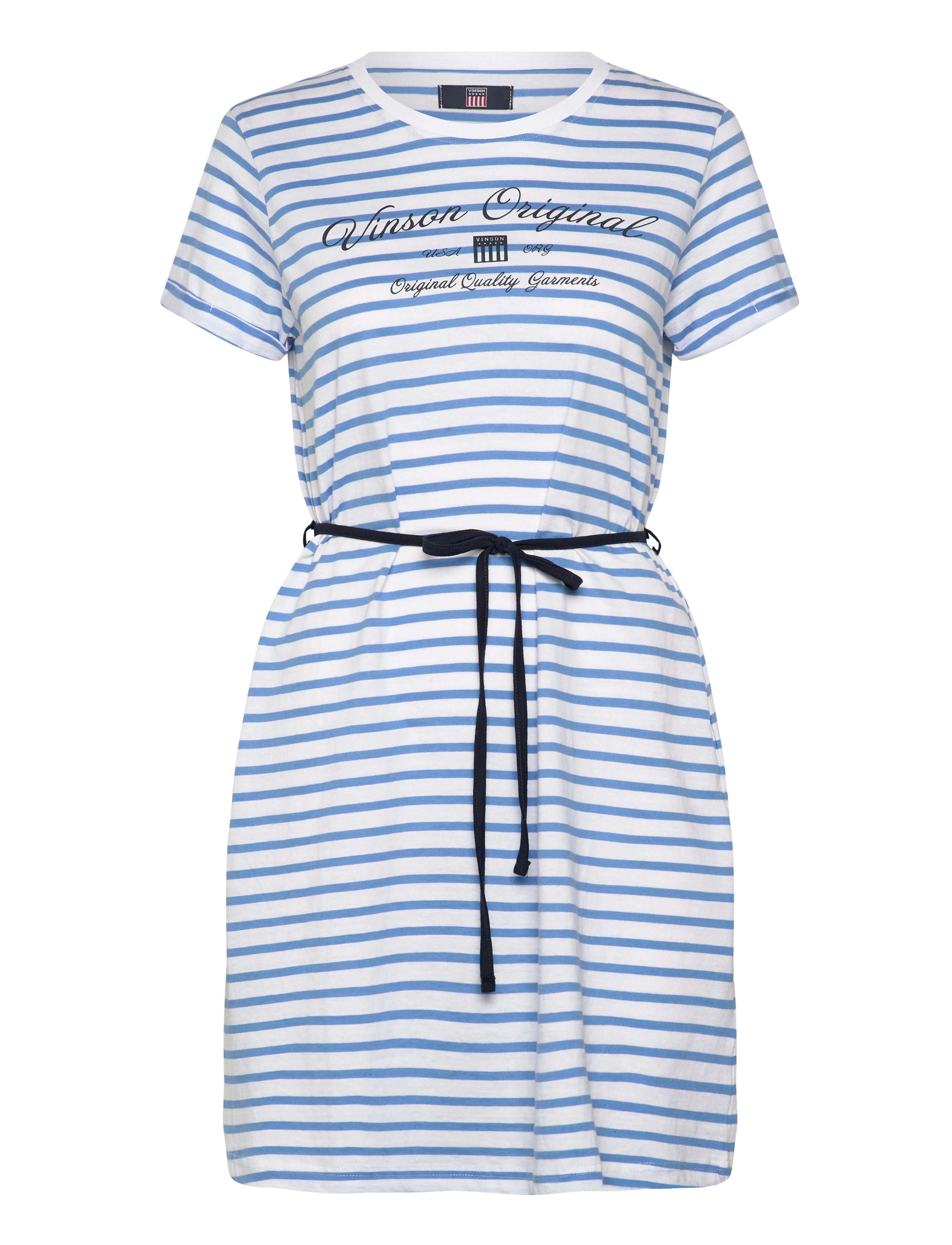 VINSON VIN T-shirt Dress Maika Stripe - Riided - 17-4139TCX AZURE BLUE / blue
