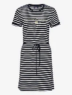 VIN T-shirt Dress Maika Stripe - DARK SAPPHIRE