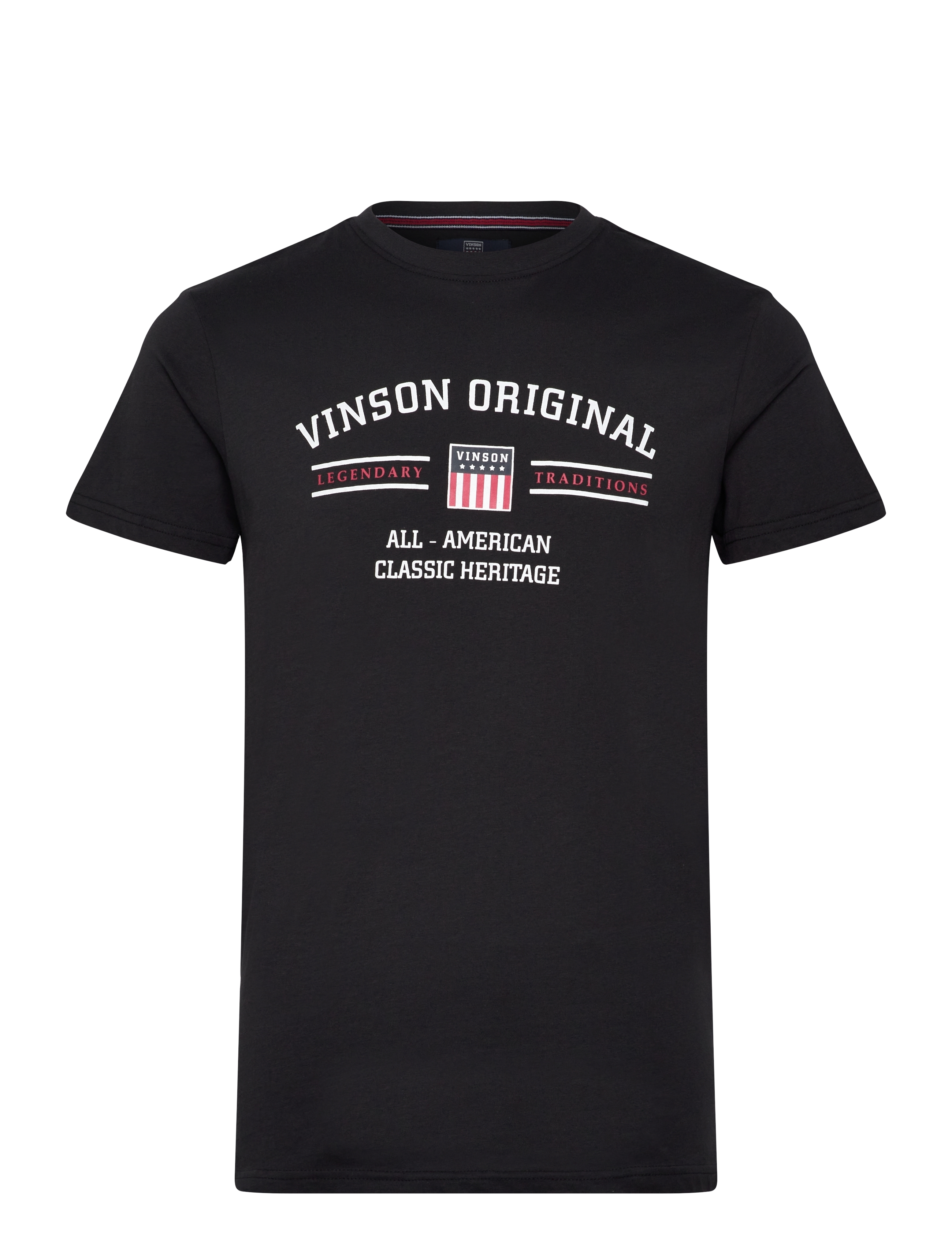 VINSON VIN T-Shirt Matt Men - T-Shirts - 19-4004TCX TAP SHOE / black