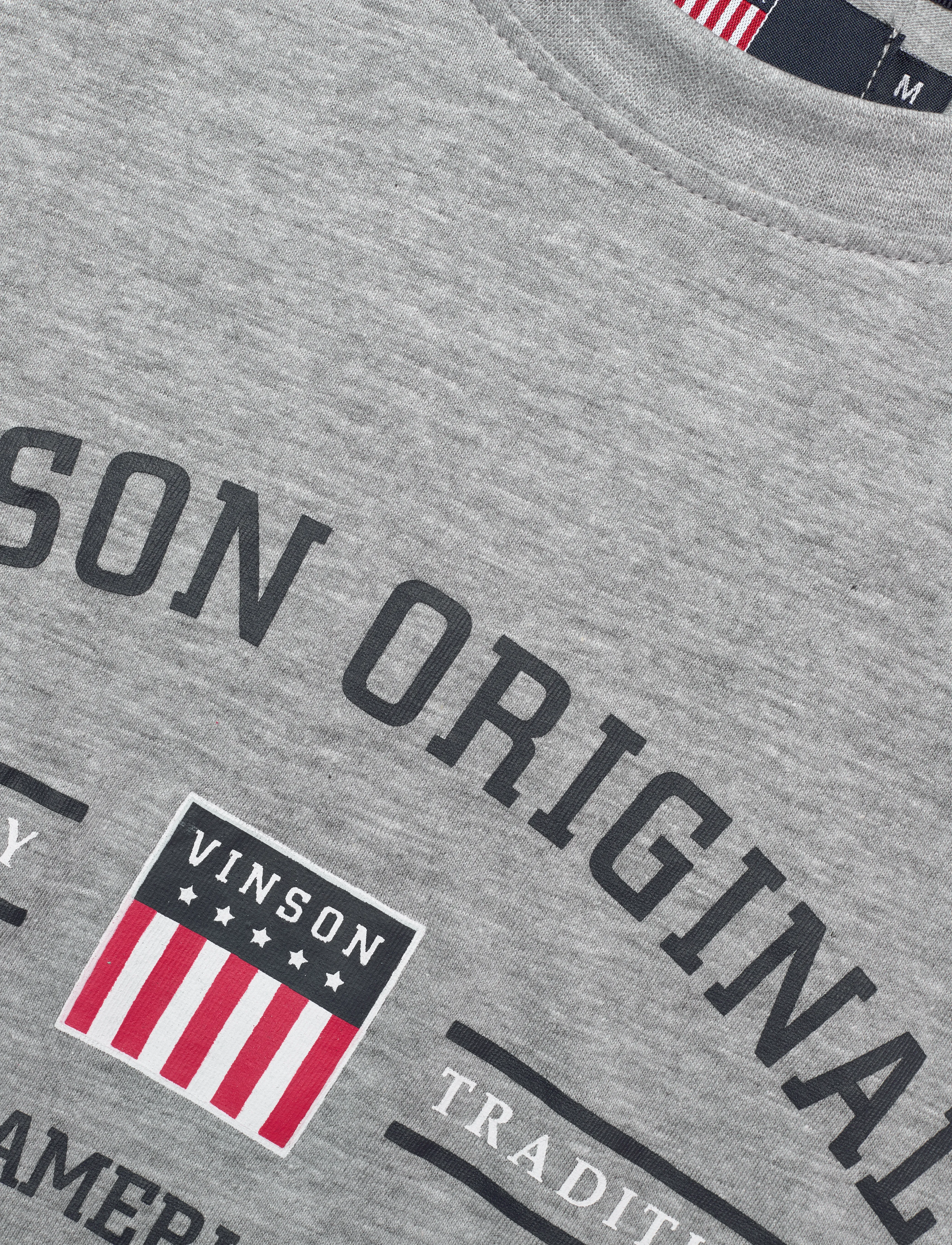 VINSON - VIN T-Shirt Matt Men - laveste priser - grey melange - 1