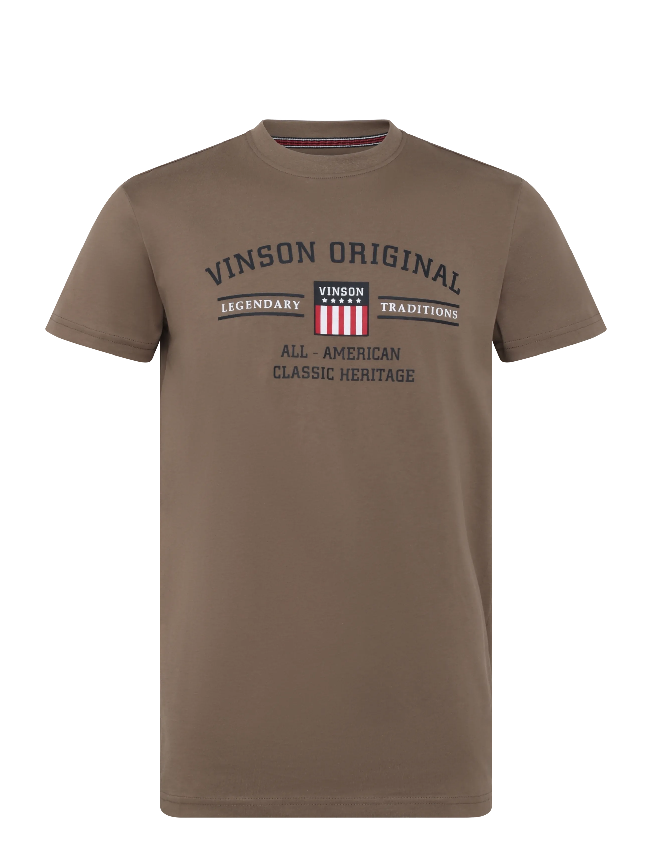 VINSON VIN T-Shirt Matt Men - T-Shirts - WALNUT / brown